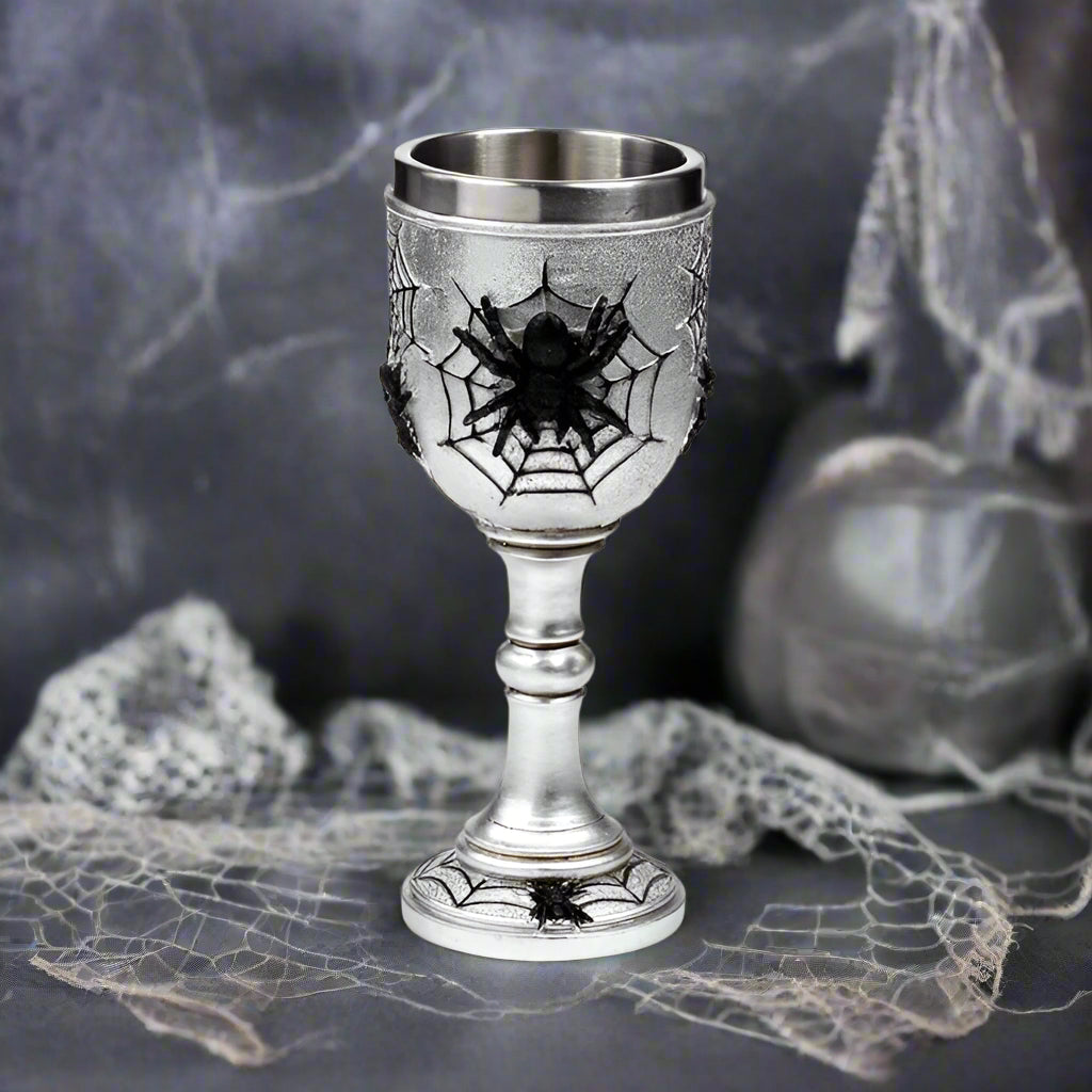 Decorative Spider Web Goblet