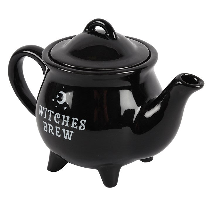 Witches Brew Black Ceramic Teapot - Gothic Halloween Tea Pot