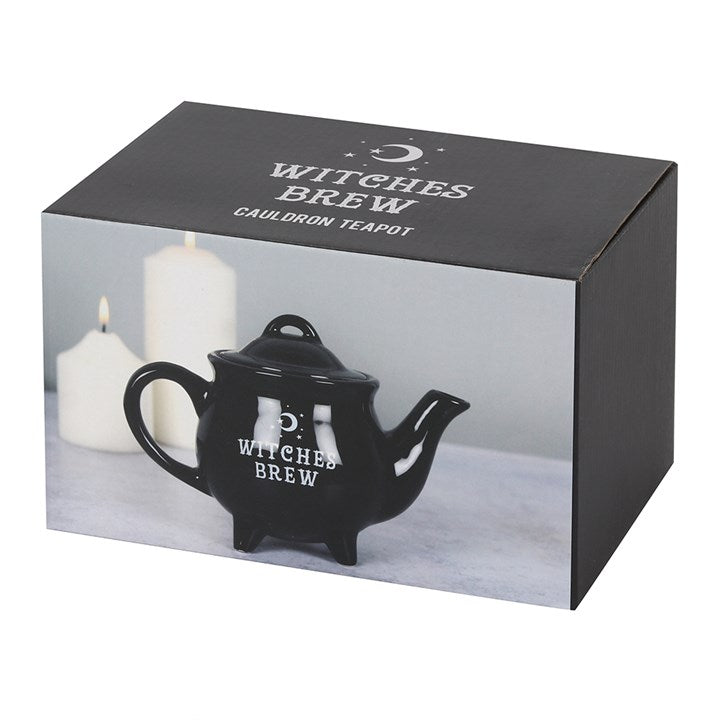 Witches Brew Black Ceramic Teapot - Gothic Halloween Tea Pot