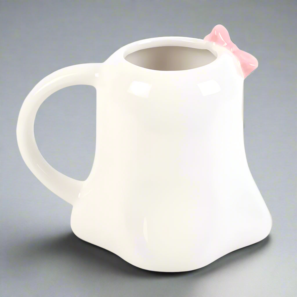 Mrs Boo Ghost Shaped Mug with Bow