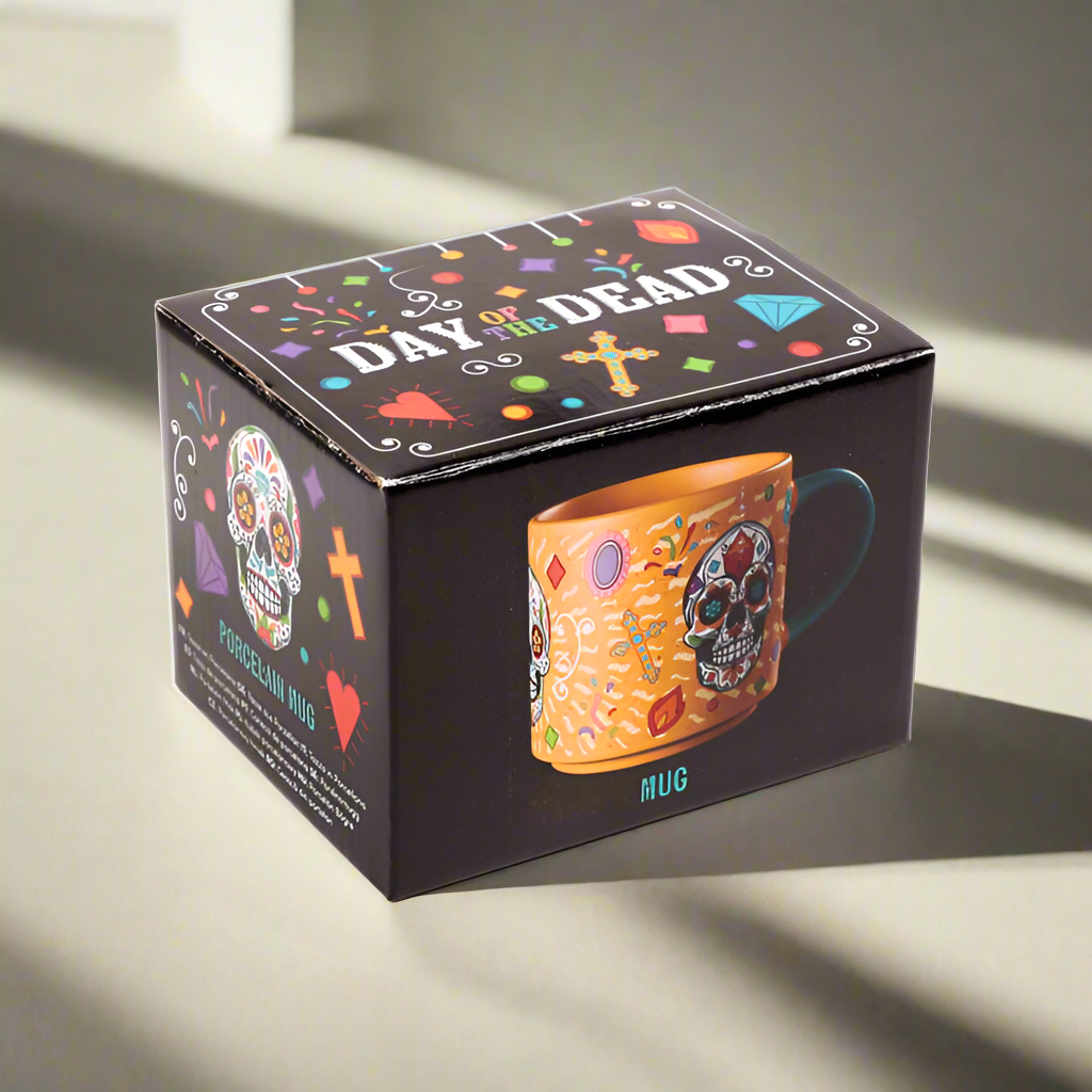 Large Porcelain Mug - Day of the Dead Sugar Skull