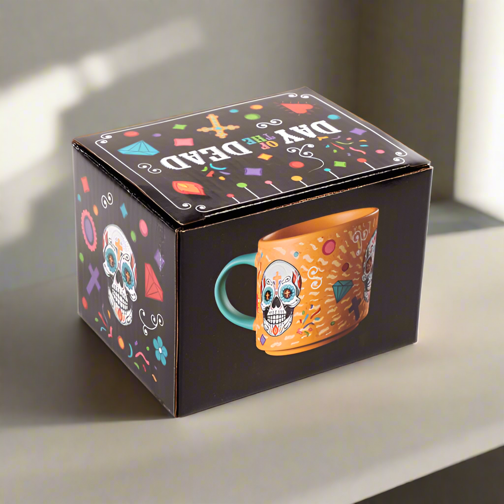 Large Porcelain Mug - Day of the Dead Sugar Skull