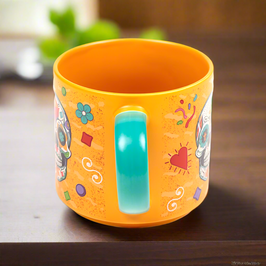 Large Porcelain Mug - Day of the Dead Sugar Skull