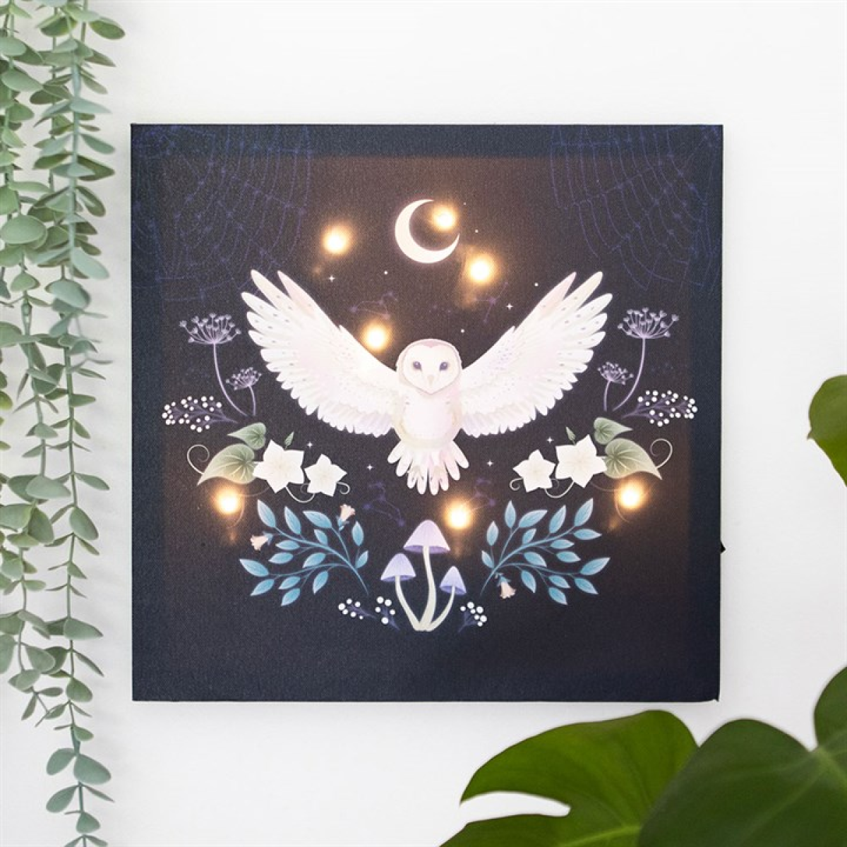 Night Owl Bundle - Candle, Notebook & Light Up Canvas