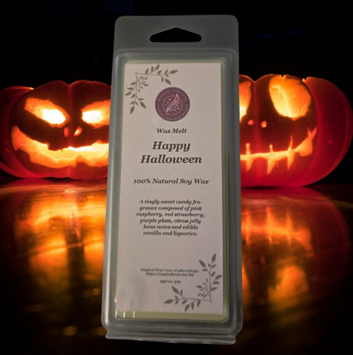 "Happy Halloween" Handmade Wax Melt Snap Bar