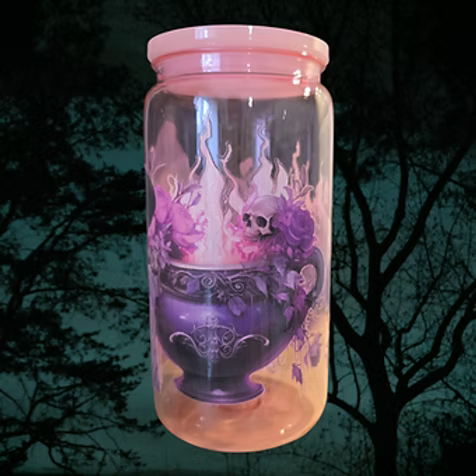 Purple Witch Plastic Can 16oz