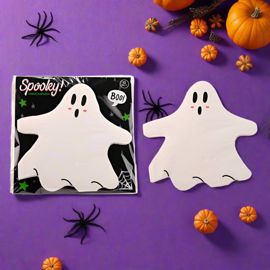Pack of 12 Napkins - Halloween Ghost
