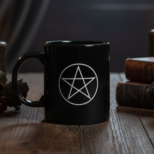 Pentagram Black Mug