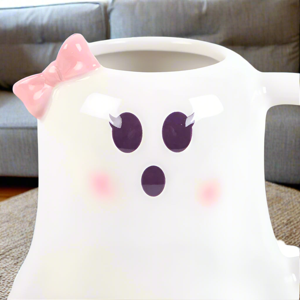 Mrs Boo Ghost Shaped Mug with Bow