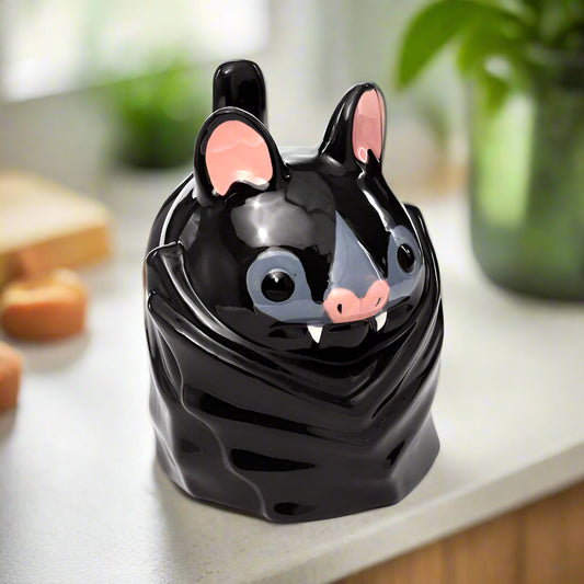 Novelty Upside Down Ceramic Mug - Bat