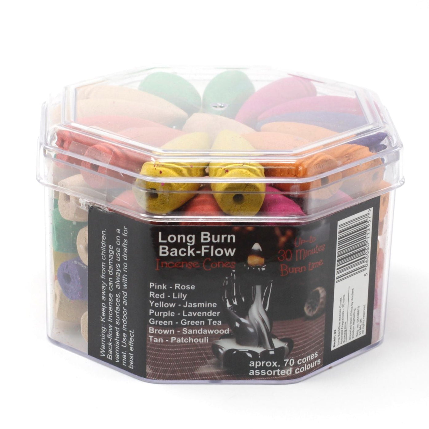 Long Burn Backflow Incense Cones - Assorted Fragrances
