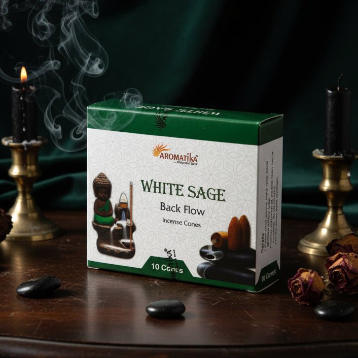 Aromatika Backflow Incense Cones - White Sage