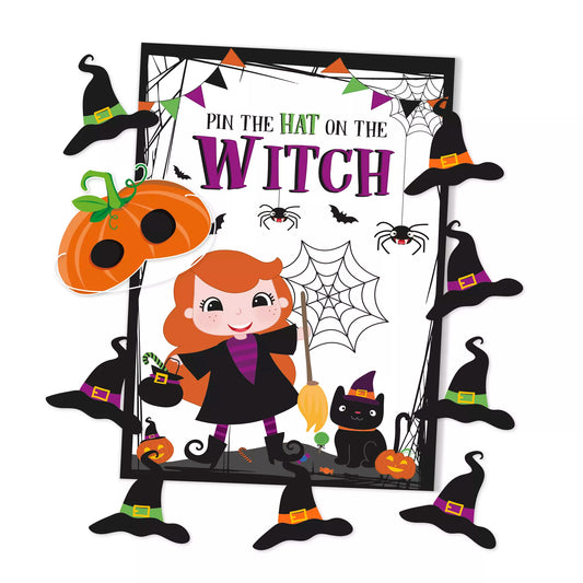 Pin The Hat On The Witch - Halloween Party Game