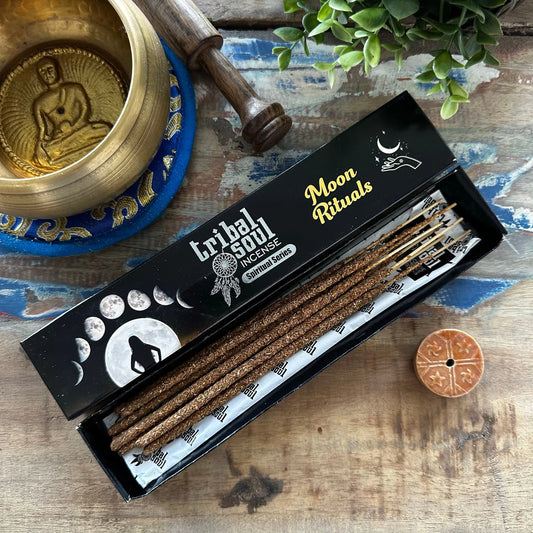 Tribal Soul Spiritual Incense Sticks & Ceramic Holder - Moon Rituals