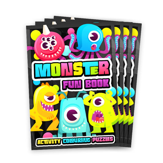 4x Mini Monster Fun Activity Books