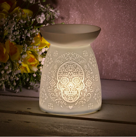 Skull Ceramic Wax/Oil Warmer