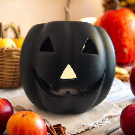 Pumpkin Shaped Wax/Oil Burner - Black