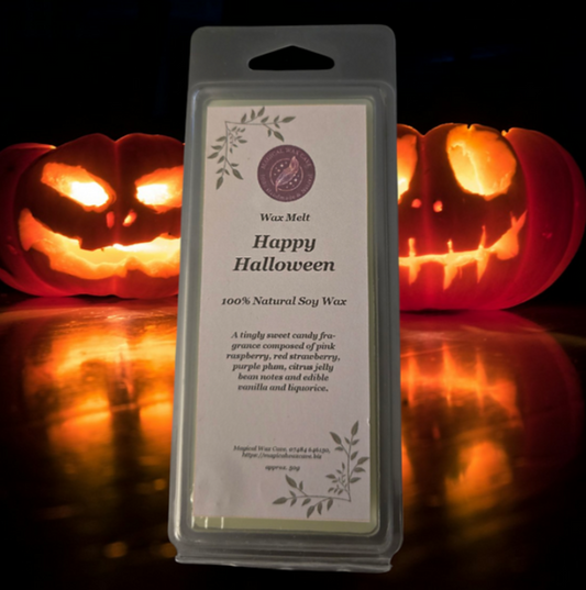 "Happy Halloween" Handmade Wax Melt Snap Bar